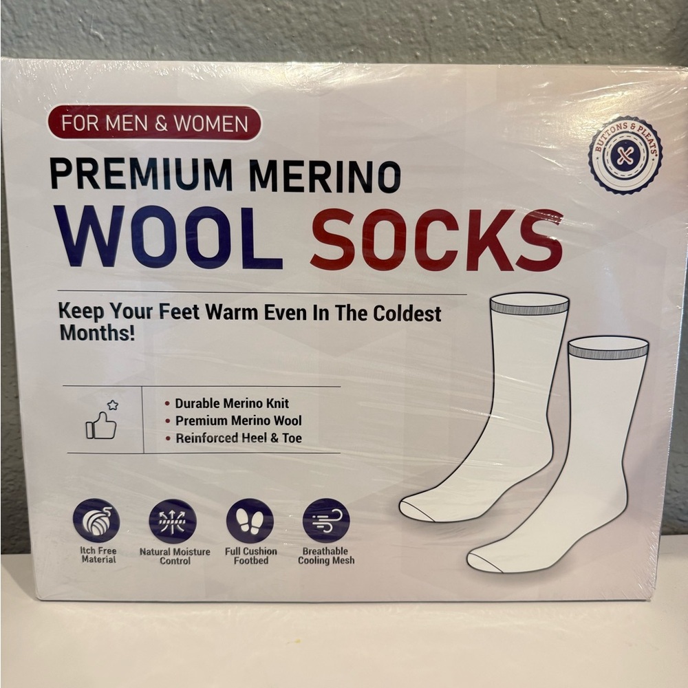 Premium Merino Wool Socks - 3 pairs New